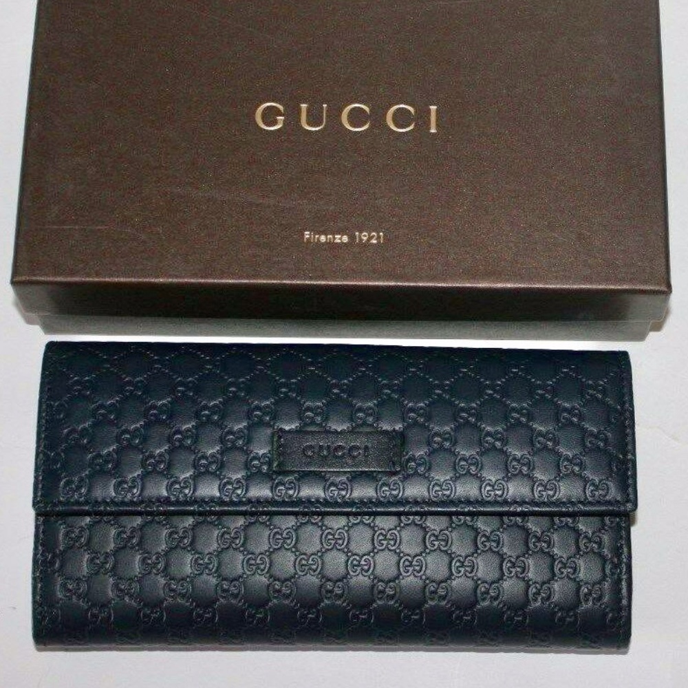 Gucci GG MICROGUCCISSIMA Wallet in Navy!!! BEAUTIFUL!!!! :)))))
